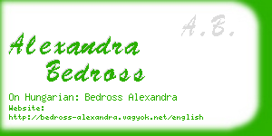 alexandra bedross business card